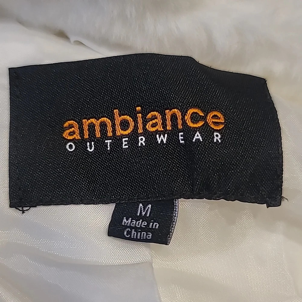 Ambiance Outerwear White Furry Jacket. NWOT - Picture 6 of 10